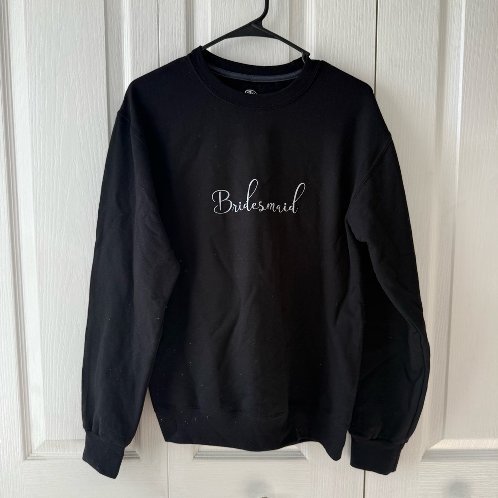 Black Bridesmaid Crew Neck